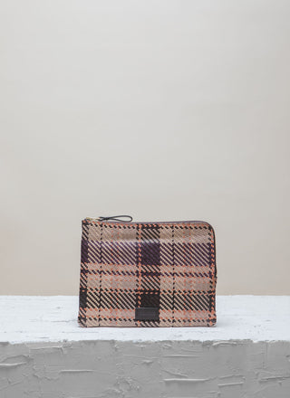 Cala Jade patterned leather pouch