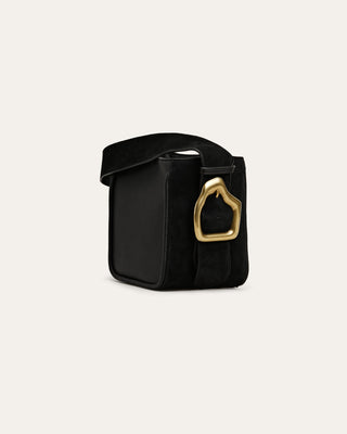 MASAGO Mini Black Suede Tote bag