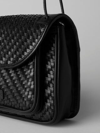 NIKO Black Twill Crossbody bag