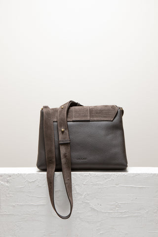 Cala Jade brown suede shoulder bag