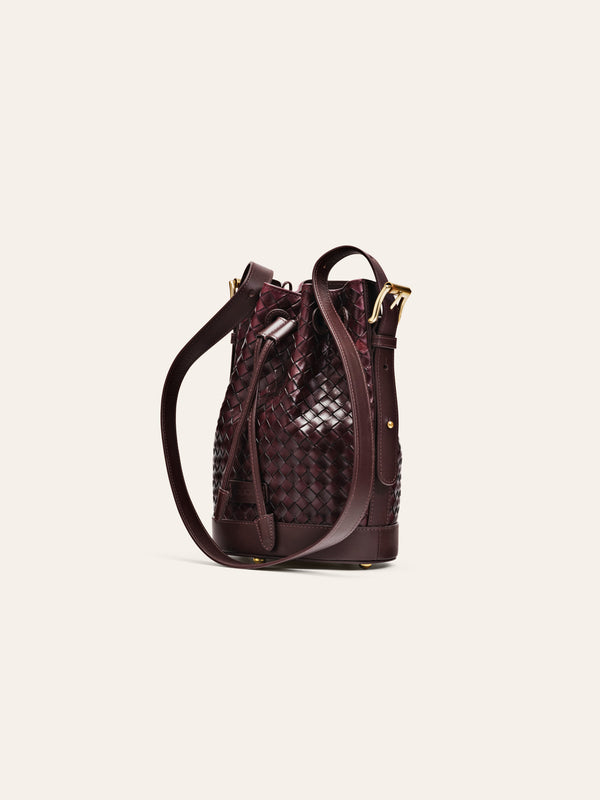 Cala Jade gaya mini burgundy bucket bag 