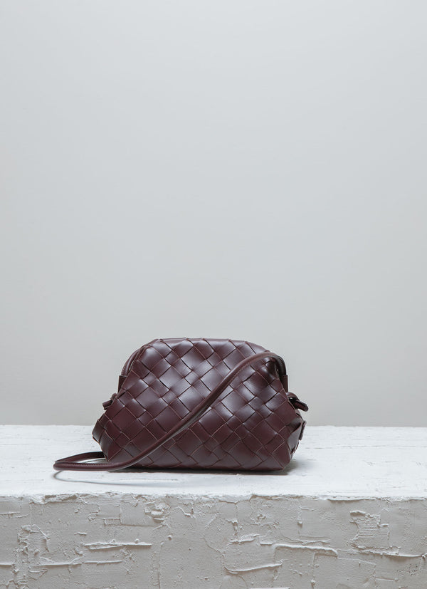 Cala Jade burgundy leather clutch 1