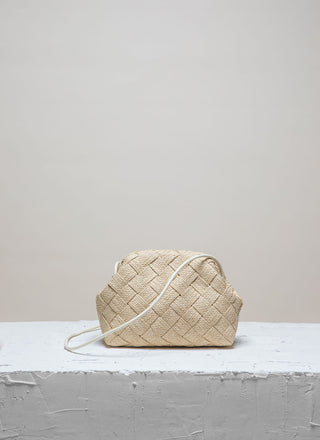 Cala Jade nature raffia clutch 1