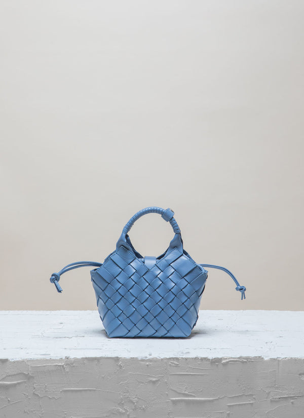 Cala Jade blue misu mini leather bag 
