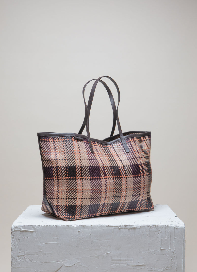 ISAI Terra Tartan Twill Shopper bag