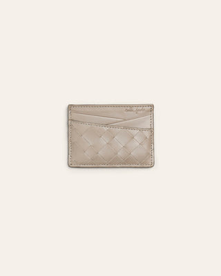 Cala Jade boba  leather cardholder on a light beige background