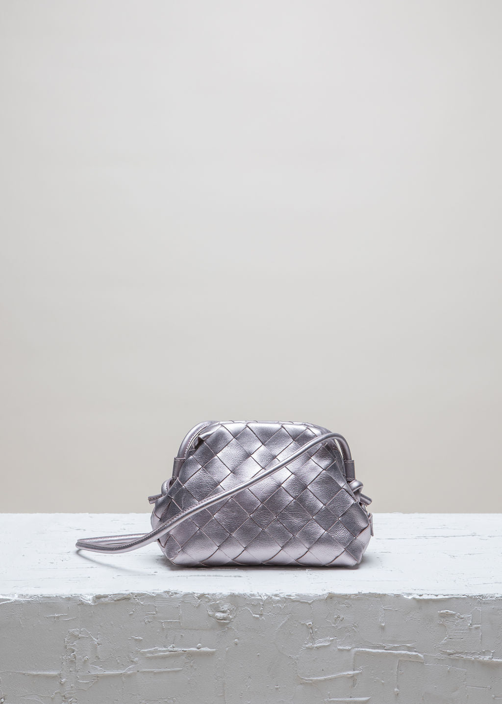 Cala Jade Aimee Rose Metallic leather clutch 1