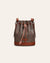 Gaya Mini Kombu green and brown nutmeg bucket bag 1