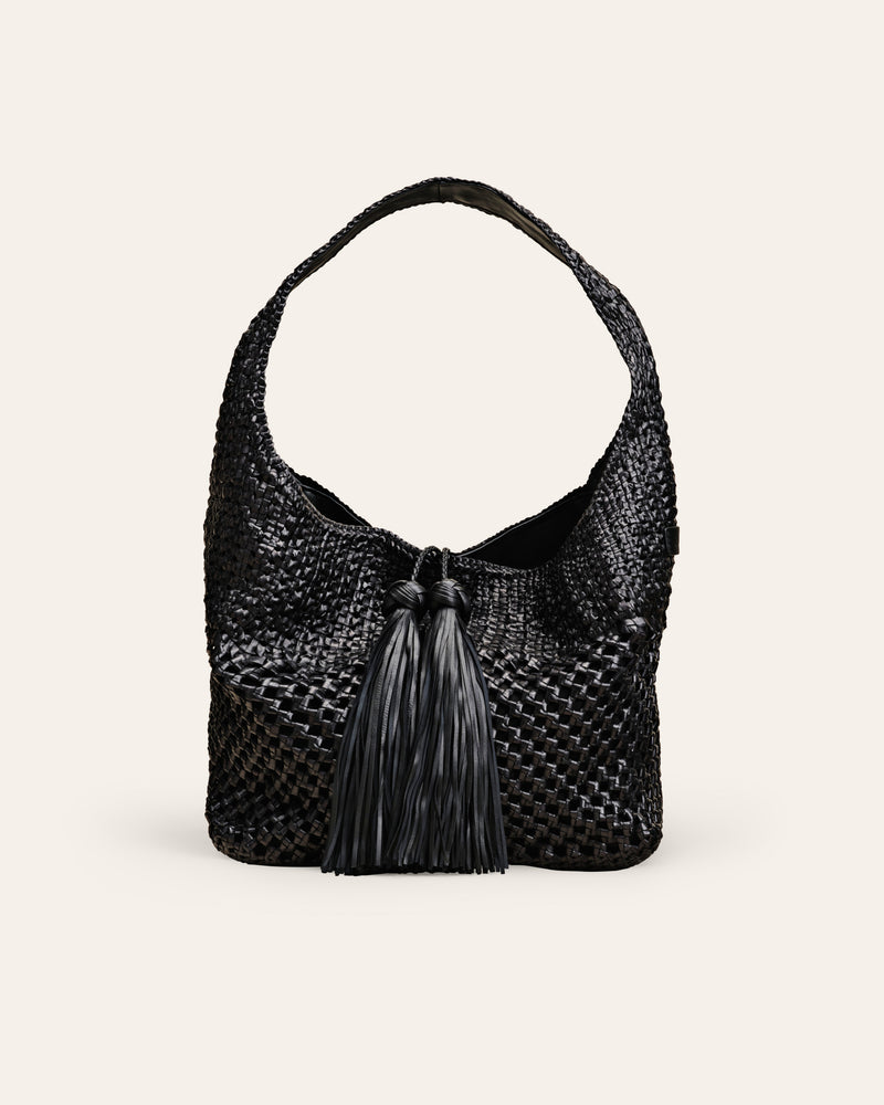 Cala Jade IAK Black leather hobo bag 1