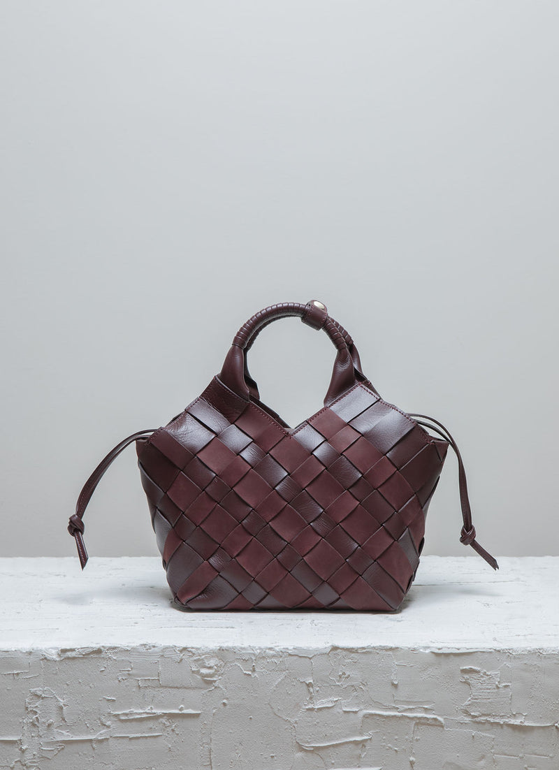 Misu Burgundy Mix leather bag 2