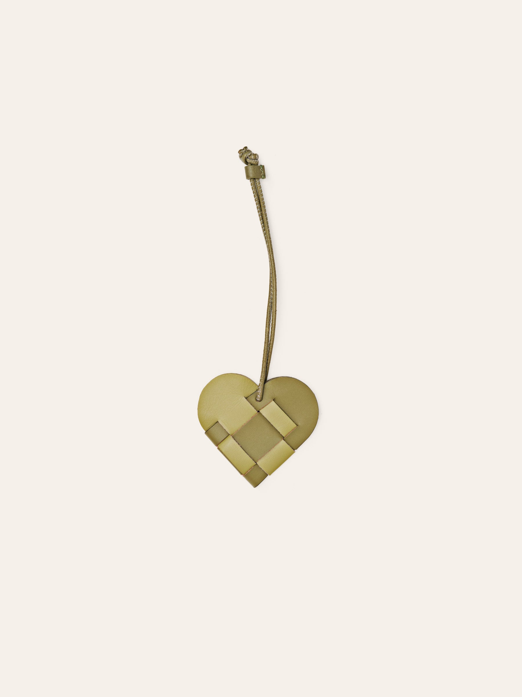 MISU Heart Pickle Green and Pistachio Charm