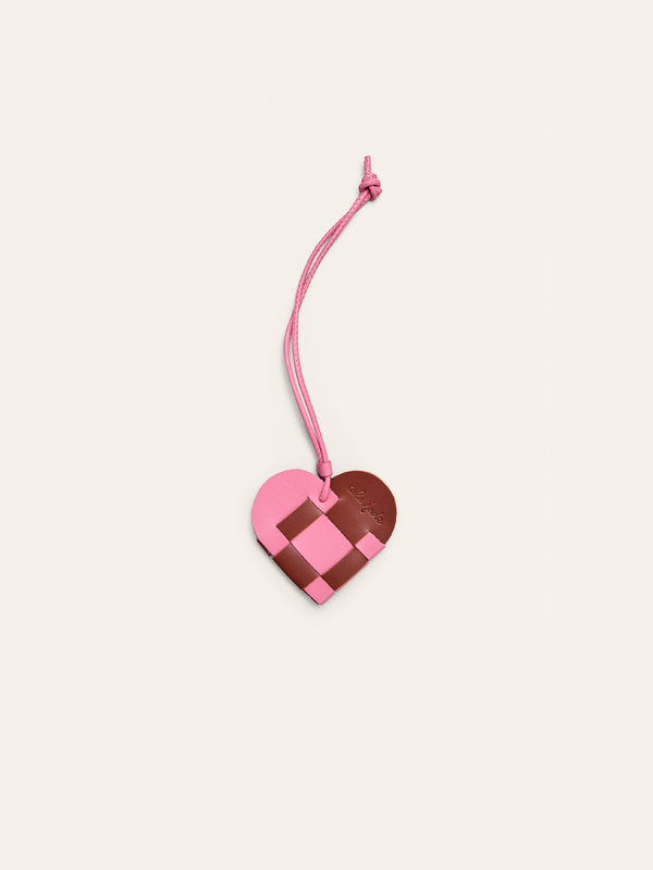 Cala Jade bag charm pink and brown