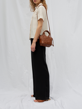 CalaJade Misu Mini shoulder bag on model 1