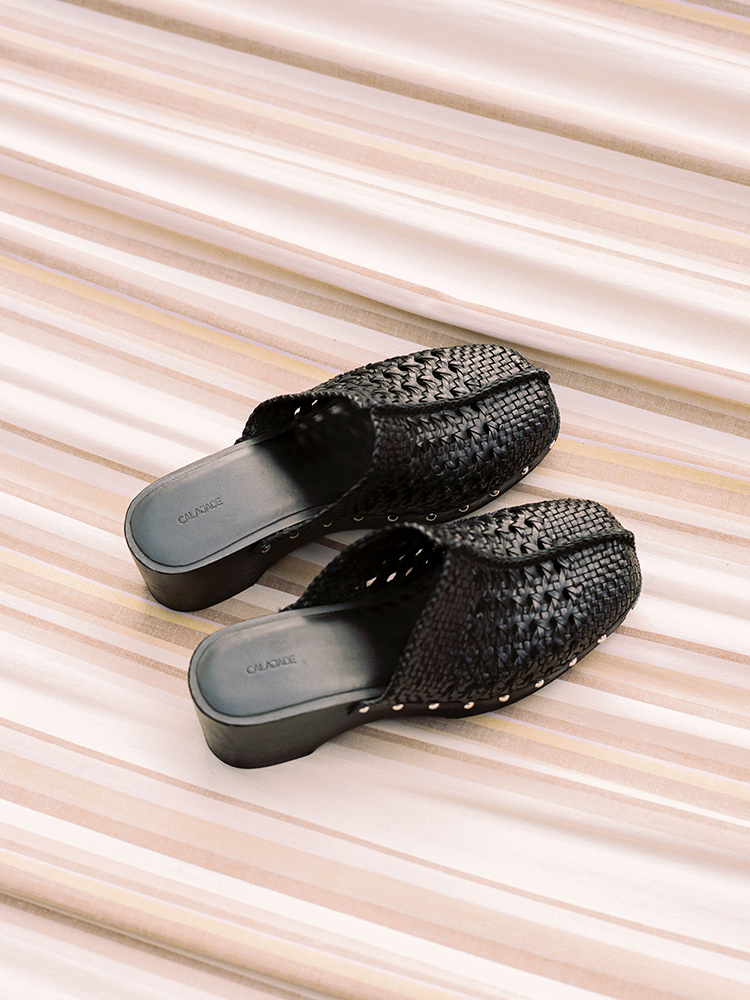 Black clog sandal from Cala Jade